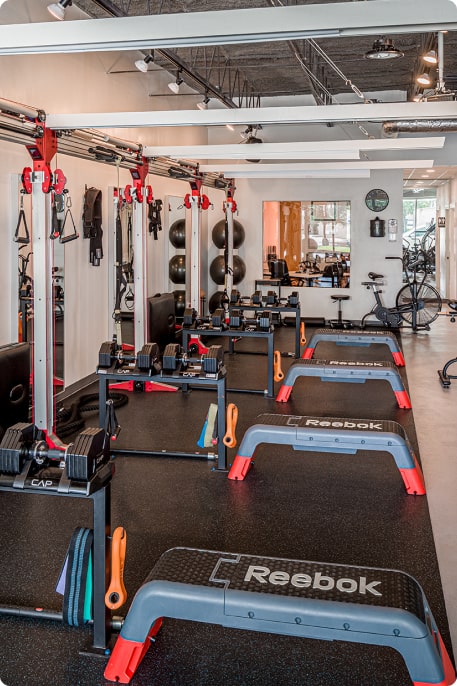 a view of the pledge to fitness studio | Pledge to Fitness