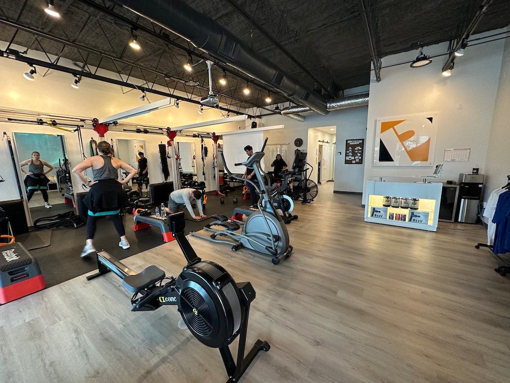 wide shot of the pledge to fitness workout studio