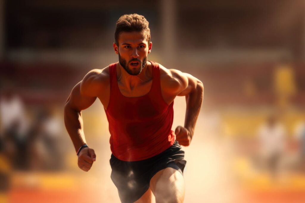 A man running, performing one of the most effective endurance training exercises.